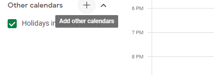 Picture of Adding Calendar Button in Google Calendar